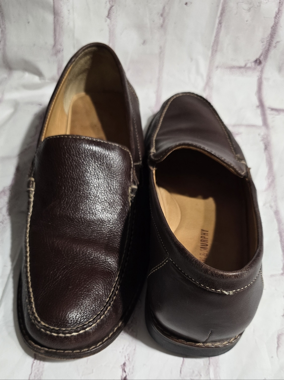 Men's Brown Leather Johnston & Murphy Slip-On Loafers